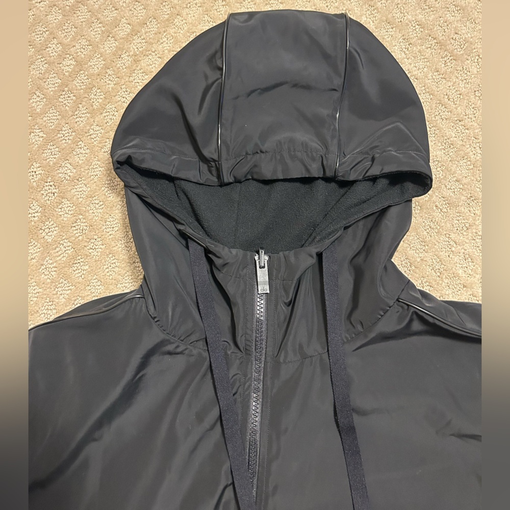 NWOT ALO Yoga Legion Reversible Hooded Oversized Black Jacket (Sz XS) - Picture 6 of 11